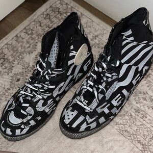 Telfar x Converse Black and White Graphic High-Top Men size 9 Women Size 11